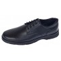 Pantofi barbati casual din piele naturala pe calapod lat Negru GKR6XN